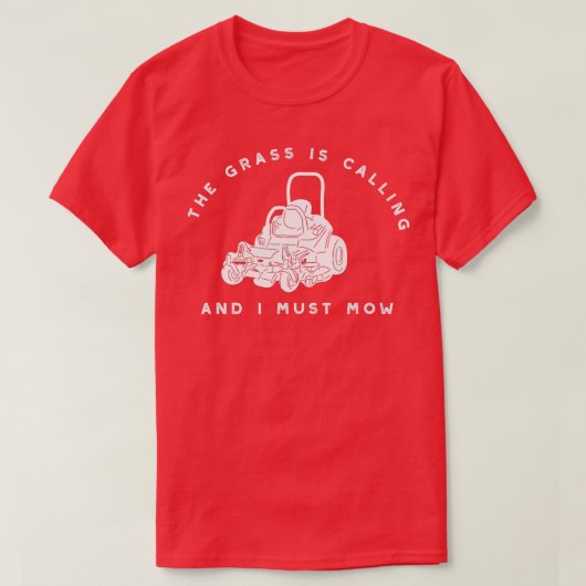 草が呼ばれて芝刈りをしなけれおもしろいばならぬ Tシャツ (デザイン正面)