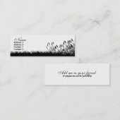 草が茂ったプロフィールカード スキニー名刺 (正面/裏面)