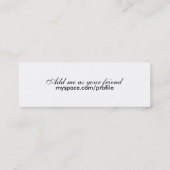 草が茂ったプロフィールカード スキニー名刺 (裏面)