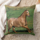 草が茂った分野のAppaloosaの馬のランニング クッション (ブランケット)