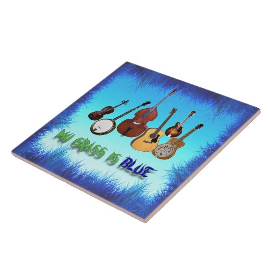 草が青い タイル (側面)