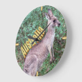 草で牧草を食べること ラージ壁時計 (傾斜)