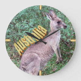 草で牧草を食べること ラージ壁時計