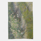 草と蝶バイビンセント・ヴァン・ゴッホ キッチンタオル (縦)