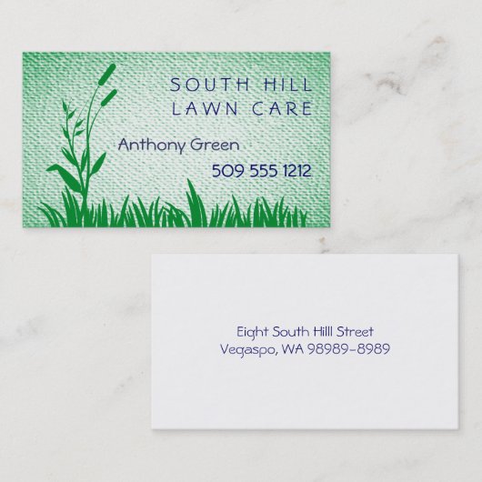 草と雑草の質感ルックバックグラウンドビジネスC 名刺 (正面/裏面)