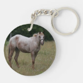 草に立っているAppaloosaの馬 キーホルダー (裏面)
