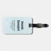 草のかわいらし中に寝そべる茶色の馬 ラゲッジタグ (裏面横)