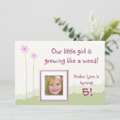 草のように育ってるよ 誕生日カード 招待状 (スタンド正面)