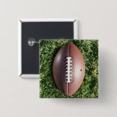 草のアメリカン・フットボール 缶バッジ (正面&裏面)