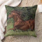 草のアラビアの種馬のランニング クッション (ブランケット)