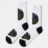 草のカエル、絵を描クルーソックス ソックス (左)