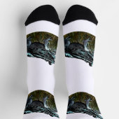 草のカエル、絵を描クルーソックス ソックス (上部)