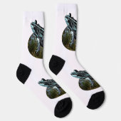 草のカエル、絵を描クルーソックス ソックス (右)