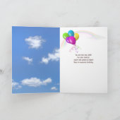 草のカードに子供の誕生日キリン カード (内部)