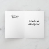 草のキツネ; ハッピーバースデー カード (内部)