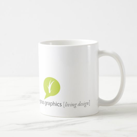 草のグラフィック コーヒーマグカップ (右)