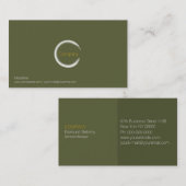 草のグリーンビジネスカード 名刺 (正面/裏面)