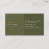 草のグリーンビジネスカード 名刺 (裏面)