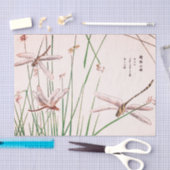 草のティッシュペーパーを持つドラゴンのはえ 薄葉紙 (クラフト)