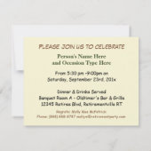 草のパーソナライズなパーティーの古いトラック 招待状 (裏面)