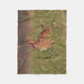 草のベビーのバニー フリースブランケット (正面)