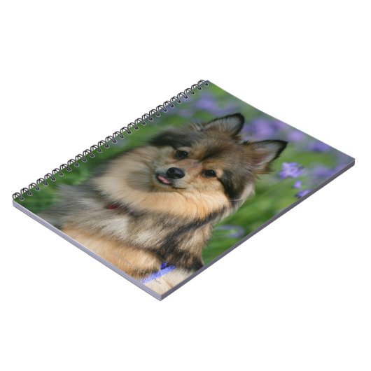 草のポメラニア犬 ノートブック (左側)