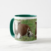 草のマグカップの牛 マグカップ (正面左)