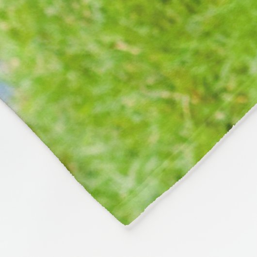 草のメスの赤茶色の房状の潜水ガモ フリースブランケット (角)