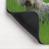 草のワイヤー髪の標準的なダックスフント マウスパッド (コーナー)