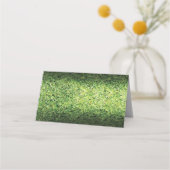 草の上にサッカーボールを折り畳んだ座席表 プレイスカード (裏面)