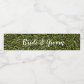 草の上に名前の付いた緑の草 ペットボトルラベル (シングルラベル)