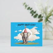 草の上に立つ象の雲 ポストカード (スタンド正面)