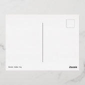 草の上に黒と白のオンドリの歩く 箔シーズンポストカード (裏面)