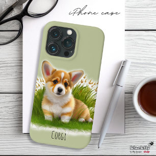 草の上のコギの子犬  かわいいペット Case-Mate iPhone 14 PROケース