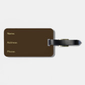 草の上の大理石模様の白い蝶 ラゲッジタグ (裏面横)