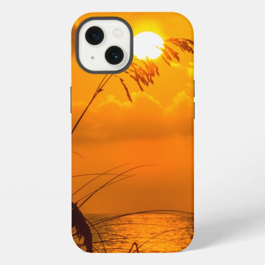 草の上の日の出 iPhoneケース (裏面)