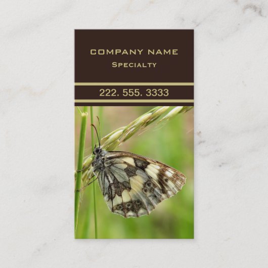 草の上の白い白い蝶 名刺 (正面)