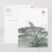 草の上の禅の昆虫 ポストカード (正面/裏面)