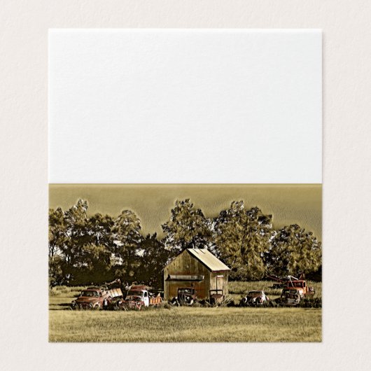 草の中にジャロピーの列。 (外部フラット)