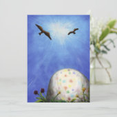 草の中に横たわるイースターエッグ シーズンカード (スタンド正面)