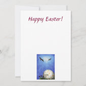 草の中に横たわるイースターエッグ シーズンカード (裏面)