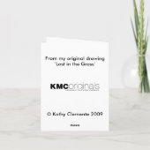 草の中のねずみ、ありがとうカード サンキューカード (裏面)