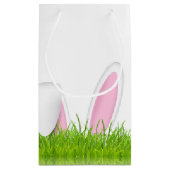 草の中のイースターバニーの耳 スモールペーパーバッグ (裏面)