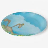 草の中のイースターバニー ペーパープレート (アングル)