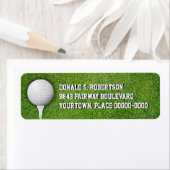 草の中のゴルフボール ラベル (インサイチュ)