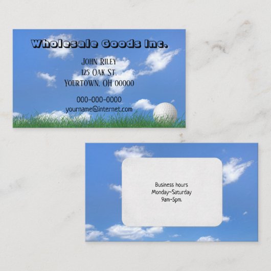 草の中のゴルフボール 名刺 (正面/裏面)