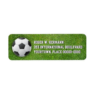 草の中のサッカー ラベル