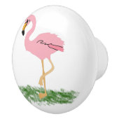 草の中のフラミンゴ セラミックノブ (右)