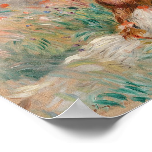 草の中の女の子 | ピエール・アウグストルノアール ポスター (角)