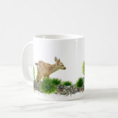 草の中の子鹿 コーヒーマグカップ (正面左)
